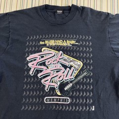Vintage Rock N Roll Memphis Shirt Mens XL Black Screen Stars Best Music Tee