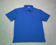 Black Clover Polo Shirt Mens Large Blue Live Lucky