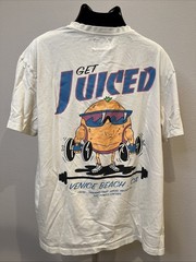 Topman Get Juiced Venice Graphic Crew Neck Cotton Cream Sz Med Men’s T-Shirt