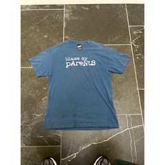 Top Heavy Blame My Parents Graphic Tee Mens Large Blue Vintage Style T-Shirt