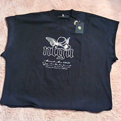 Darc Sport Black Graphic Logo Crew Neck Sleeveless T-Shirt Men’s L