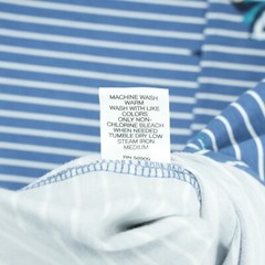 Cremieux Men’s Polo Shirt L Blue White Gray Floral Striped NWT $79.50
