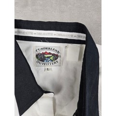 Vtg Cumberland Outfitters Western Pearl Snap Shirt Mens L White Longhorn Skull