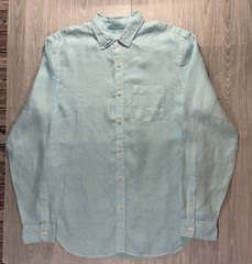 Todd Snyder Somelos portuguse linen shirt sz L color Mint green NWOT
