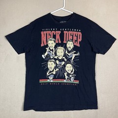 Violent Gentlemen T-Shirt Adult Extra Large Black Neck Deep Short Sleeve Adult