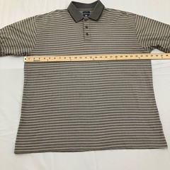 Pebble Beach Golf Polo – Men’s Size Large – Brown – Jacquard Fabric