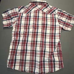 Levi Strauss &Co pearl button up short sleeve shirt Plaid red white blue XL