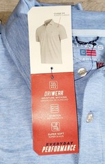 CHAPS RL Everyday Performance Driwear Azure Blue Mens Polo Shirt XL NWT