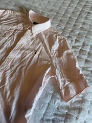 Ralph Lauren Men’s Pink Cotton Short Sleeve Button Down Oxford Shirt