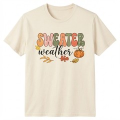 Cozy Fall Vibes Pumpkin Season Sweater Weather T-shirt For Men Women
