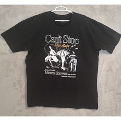 Outrank Men’s Black T-shirt Size 2XL, “Can’t Stop This Rain” Raining Money Print