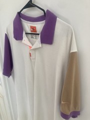 Nike Golf Dri Fit Men’s XXL Color Block Polo Shirt Orange Nike Tag