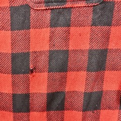 Vintage 30s Pilgrim Chin Strap 1/2 Zip Pullover Work Shirt Size M Buffalo Plaid