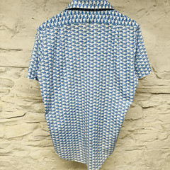 Mr. Van Dyke Vtg 70s Dagger Spread Collar Shirt Absract Pattern Mad Men Disco