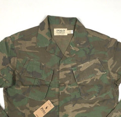 Polo Ralph Lauren Military Army Camo Officer Soldier Camp Overshirt Shirt Jacket