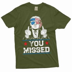 Men’s You Missed Shirt Donald Trump Tee Shirt DJT Shirt Trump 2024 Election Tee