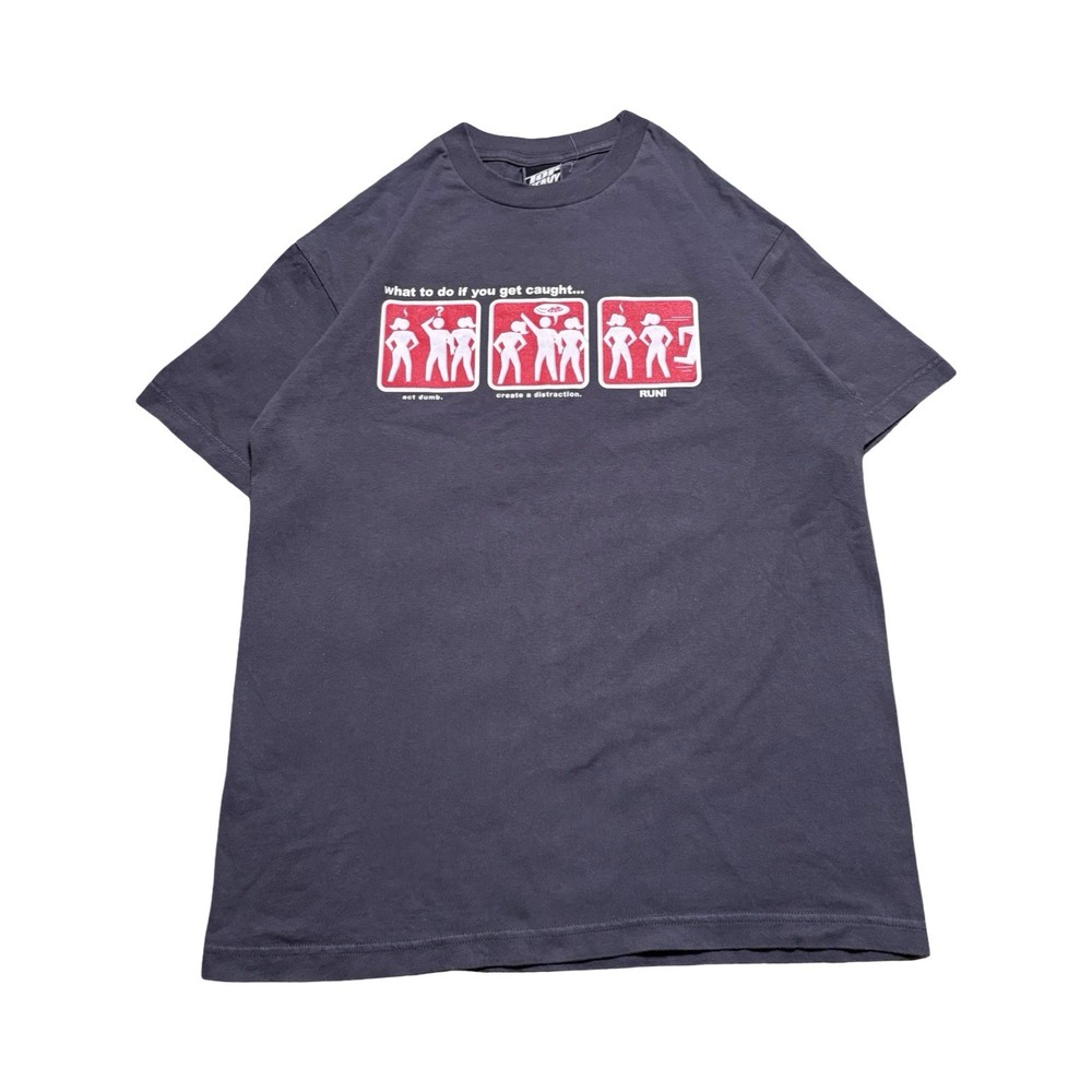 Vintage Y2K Top Heavy Naughty Parody T Shirt Men’s L Funny Humor
