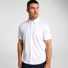 VRST Button Up Shirt Mens White XL Short Sleeve Anti-Odor NWT