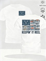 American Flag Fishing Hook Bait Fish Stay True Printed Men’S And Women’ST-Shirts