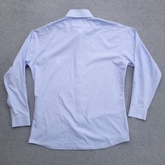 Proper Cloth Dress Shirt Mens 16 34 Regular Fit Blue White Micro Houndstooth