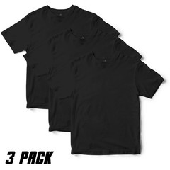 Sada T-Shirts 3-Pack Plain Crew Neck T-Shirts for Men Sizes S-6XL