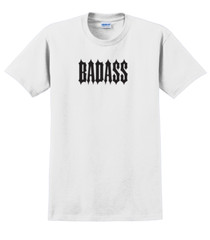 Badass T-Shirt Short Sleeve Graphic Tee Unisex apparel Text logo design