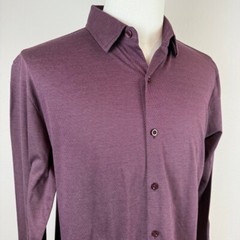 Hart Schaffner Marx Men’s Long Sleeve Button Down Shirt Merlot Wine Size Large