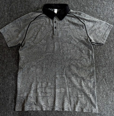 UNRL Polo Shirt Mens S Gunmetal Gray Camo Stretch Performance Golf Short Sleeve