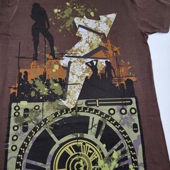 y2k Zero Pop Graphic Tee Large Dark Brown- Very Good !