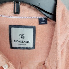Broadlands Custom Fit Oxford Shirt Light Coral Button Down Collared Size XL NWT