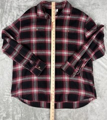 Wrangler Premium Quality Flannel Shirt Mens XL Red Black Plaid Button Up