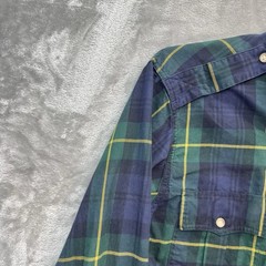 Polo ralph lauren shirt Mens large chin strap workshirt epaulette dungaree green