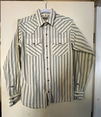 Ariat , Denim, Van, Retro Fitted Men’s XS, S Cotton Dress Shirt Snap Pockets