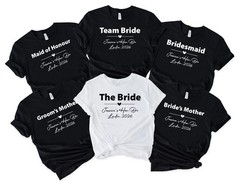 Custom Personalised Hen Party T shirts Team Bride Bride Tribe, Alpha Party