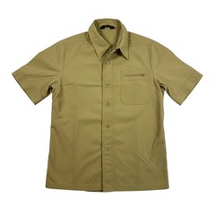 Weather Country Mens Tan Short Sleeve Utility Pocket Safari Shirt L