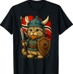 Viking Cat Norway Norwegian T-Shirt