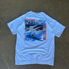 Vintage All Sport Hunters Of The Skies Fighter Plane Evolution T Shirt Adult L