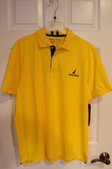 New Men’s NAUTICA NavTech Yellow Polo Shirt Size M Wicking & Stain Release – NWT