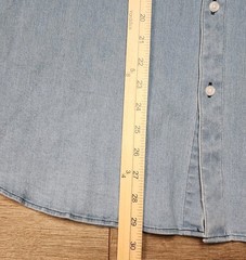 NWD Under 510 Shirt Mens XL Stretch Denim Button Down Shirt Light Blue Western