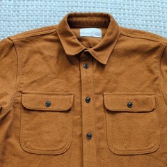 Everlane Shirt Mens Medium Brown Cotton Twill Overshirt Double Pocket Casual