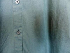 Theory Sylvain Shirt Mens Small Blue Green Minimal Short Sleeve Summer