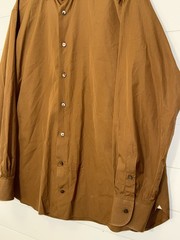 Zegna Sumisura Trofeo Comfort Brown Cotton Button Up Dress Shirt 46G 41
