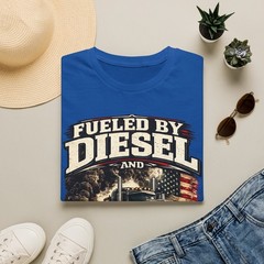 Fueled by Diesel Truck Graphic T-Shirt | American Flag