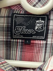 Men Elixir Button Down Red Black White Plaid Long Sleeve Shirt Size L