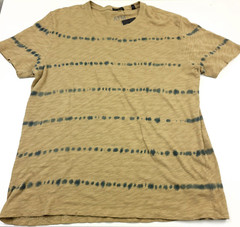 $125 ATM Slub Jersey Crew Neck Tee T-Shirt in Harvest & Black Mens Size Large