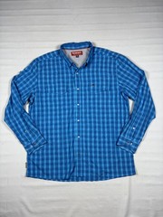 Simms Fishing Products Mens Stone Cold Vented Western Pearl Snap Plaid Shirt XL