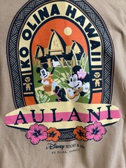 Disney Ko Olina Hawaii Aulani Disney Resort Spa Floral Yellow T-Shirt XL Mickey
