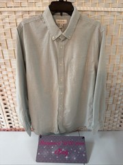 Free Assembly Men’s Oxford Shirt Long Sleeve Aqua New With Tags Size Medium