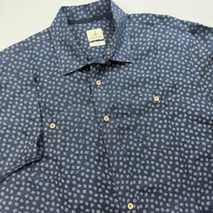 Johnnie-O Hangin Out Men’s XL Navy Paisley Short Sleeve Button Up Shirt