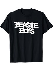 Official Beastie Logo T-Shirt for Men – Black with White Graphic, Regular Fit Sh